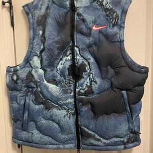 Nike Blue and Black Puffer Vest